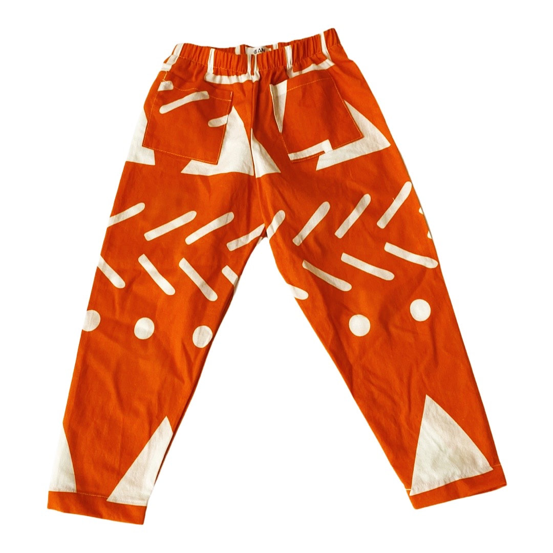KENZIE TROUSERS - Orange Abstract